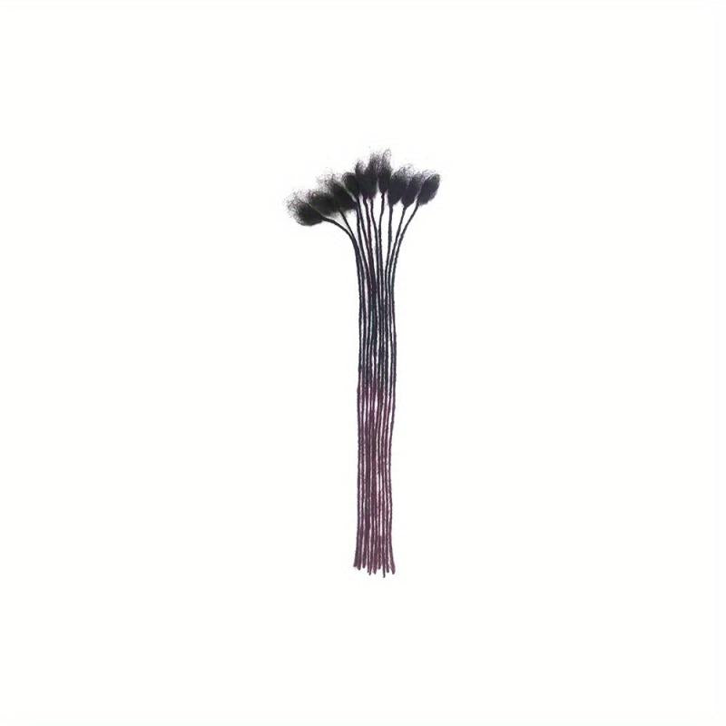 Human Hair Dreadlock Braids With Fluffy Ends Hair Pieces