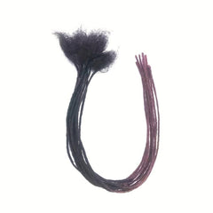 Human Hair Dreadlock Braids With Fluffy Ends Hair Pieces