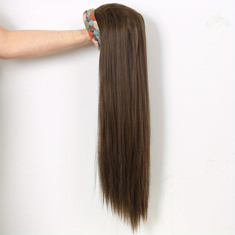 88 Cm Long Straight Hair With Headband Wig Clip In Hair Extensions Synthetic Wig
