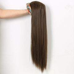 88 Cm Long Straight Hair With Headband Wig Clip In Hair Extensions Synthetic Wig
