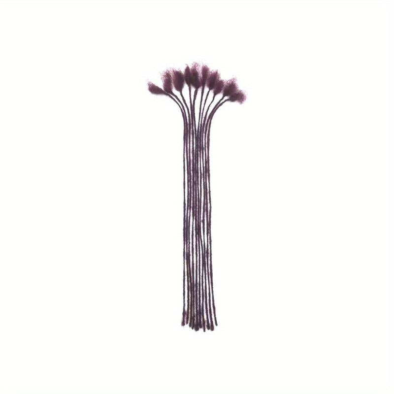 Human Hair Dreadlock Braids With Fluffy Ends Hair Pieces