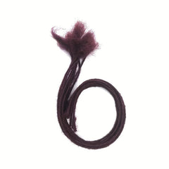 Human Hair Dreadlock Braids With Fluffy Ends Hair Pieces