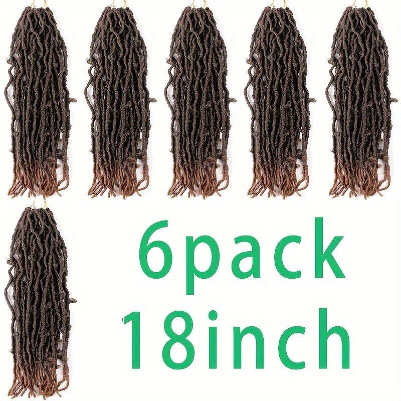 6pack 45 Butterfly Locs Crochet Hair Extensions