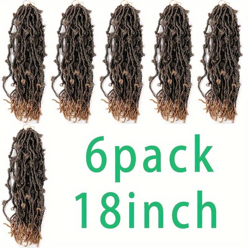 6pack 45 Butterfly Locs Crochet Hair Extensions