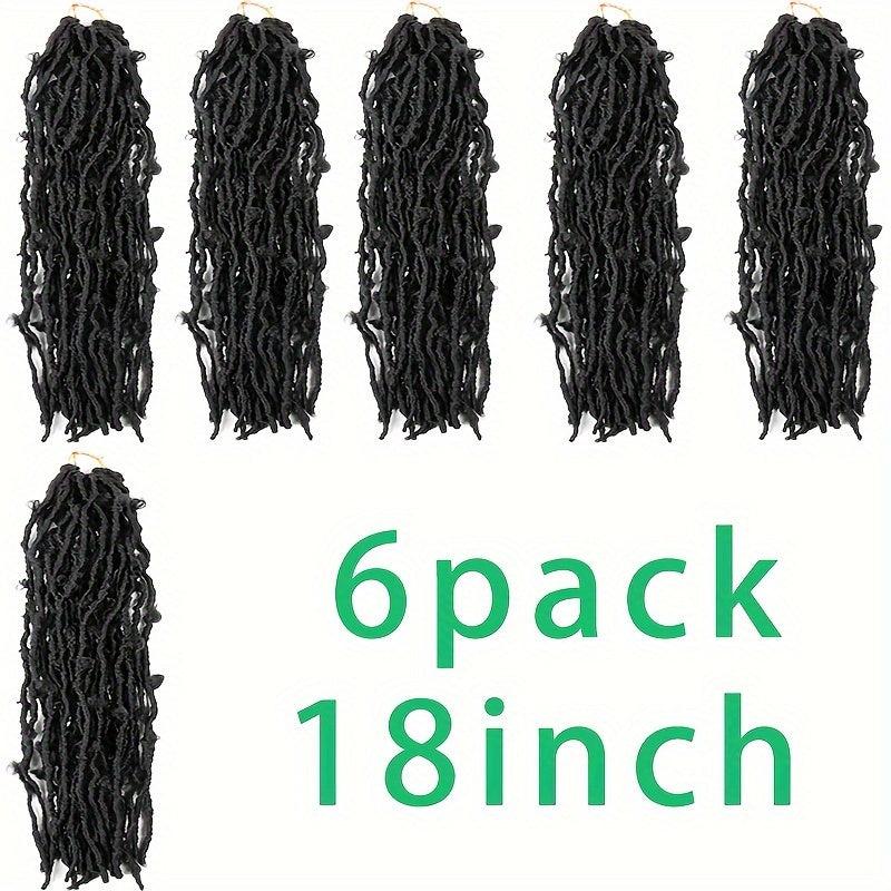 6pack 45 Butterfly Locs Crochet Hair Extensions