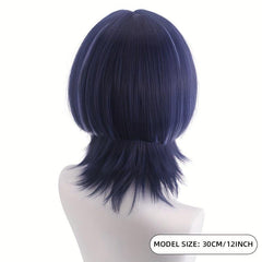 Short Straight Jellyfish Anime Cosplay Wig Bangs Synthetic Halloween Party