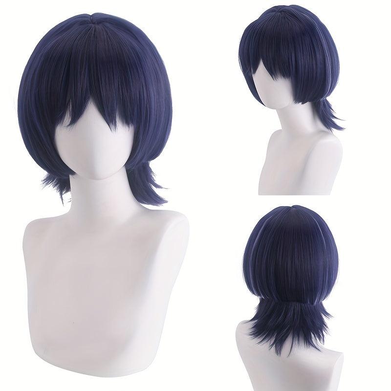 Short Straight Jellyfish Anime Cosplay Wig Bangs Synthetic Halloween Party