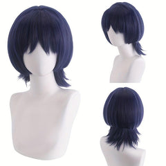 Short Straight Jellyfish Anime Cosplay Wig Bangs Synthetic Halloween Party