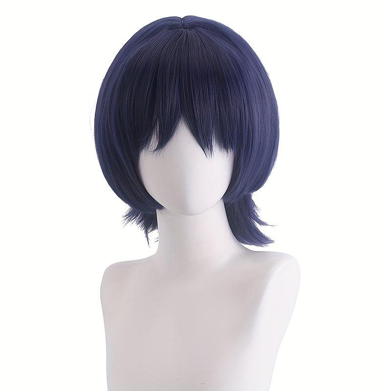 Short Straight Jellyfish Anime Cosplay Wig Bangs Synthetic Halloween Party