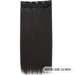 5 Clips Long Straight Hair Extensions Easy to Use