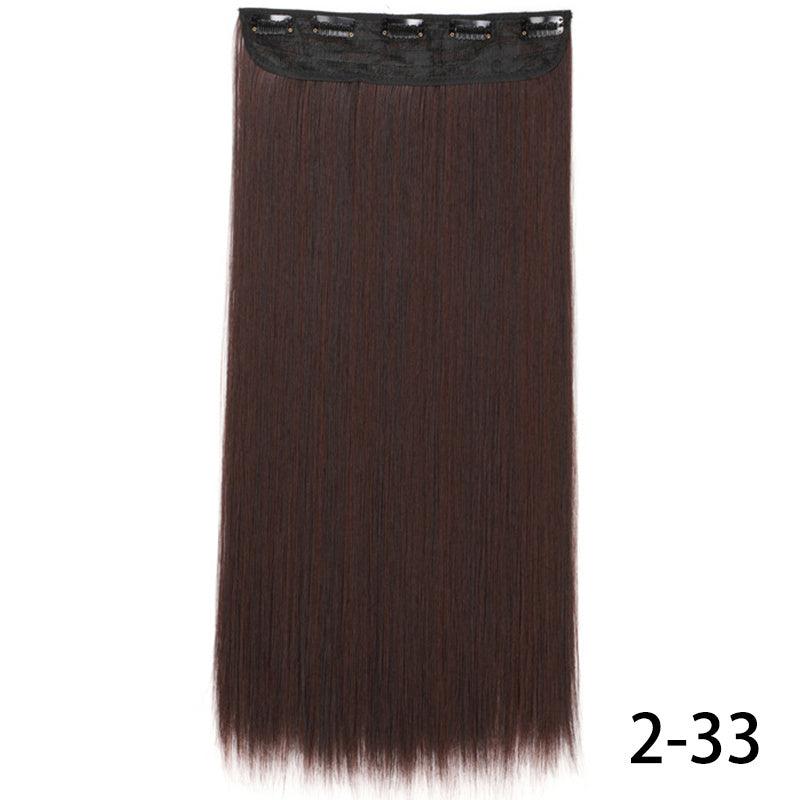 5 Clips Long Straight Hair Extensions Easy to Use