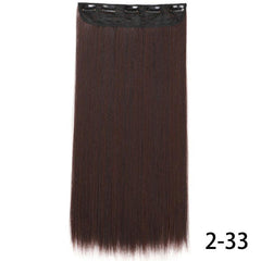 5 Clips Long Straight Hair Extensions Easy to Use