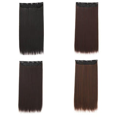 5 Clips Long Straight Hair Extensions Easy to Use