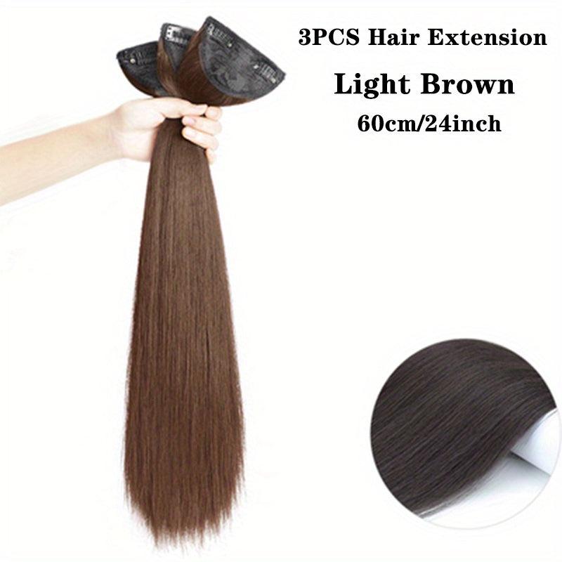 Long Straight Clip In Hair Pieces Synthetic Hair Extensions For Women