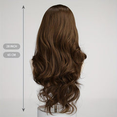71 12 Cm Synthetic Wig Women's Wig Gradient Brown Stunk Striped Wig