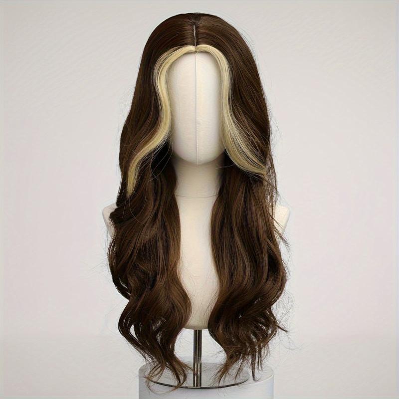 71 12 Cm Synthetic Wig Women's Wig Gradient Brown Stunk Striped Wig