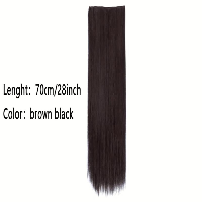 5clips Long Straight Hair Pieces Synthetic Clip In Hair Extensions