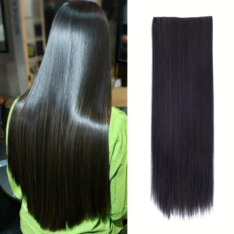 5clips Long Straight Hair Pieces Synthetic Clip In Hair Extensions
