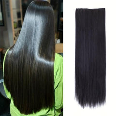 5clips Long Straight Hair Pieces Synthetic Clip In Hair Extensions