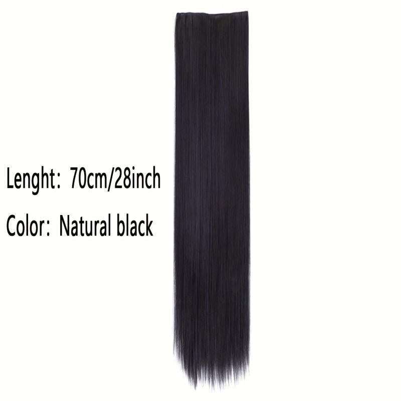 5clips Long Straight Hair Pieces Synthetic Clip In Hair Extensions