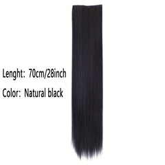 5clips Long Straight Hair Pieces Synthetic Clip In Hair Extensions