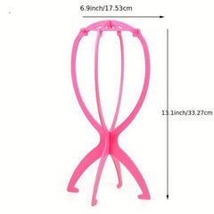 Wig Stand Hat Cap Display Stand Portable Durable Folding Wig Holder