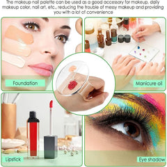 Hand Makeup Mixing Palette Clear Manicure Palette 4 Grids & Round