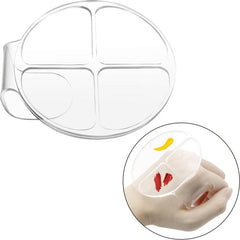 Hand Makeup Mixing Palette Clear Manicure Palette 4 Grids & Round
