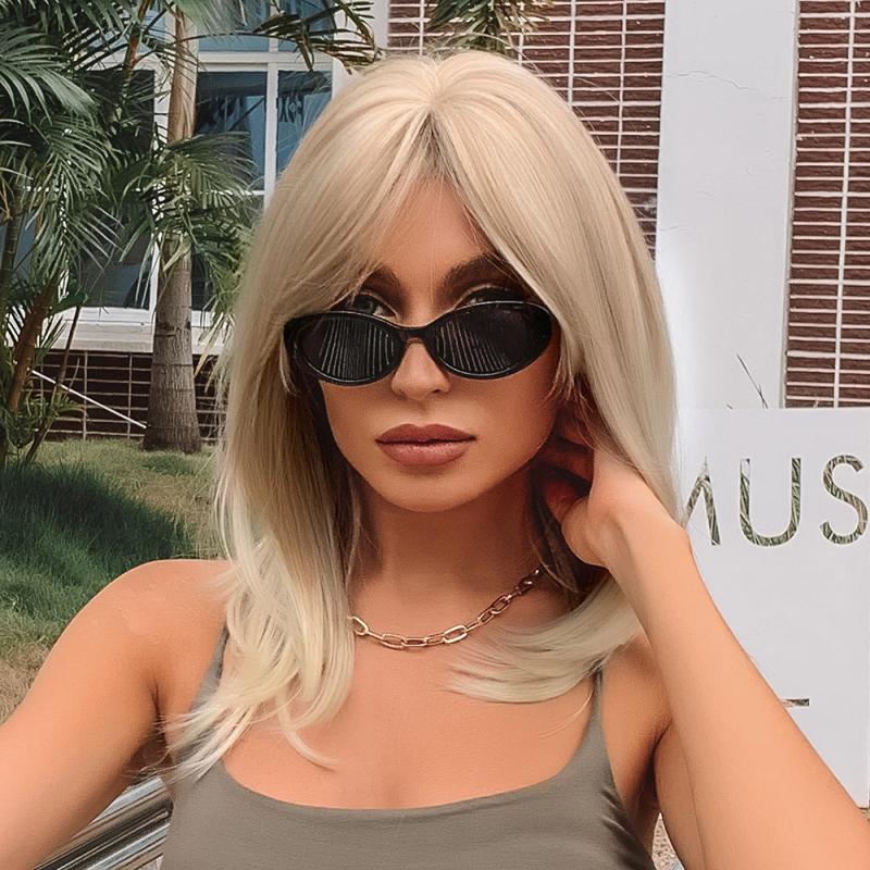 Synthetic Middle Long Natural Straight Wig