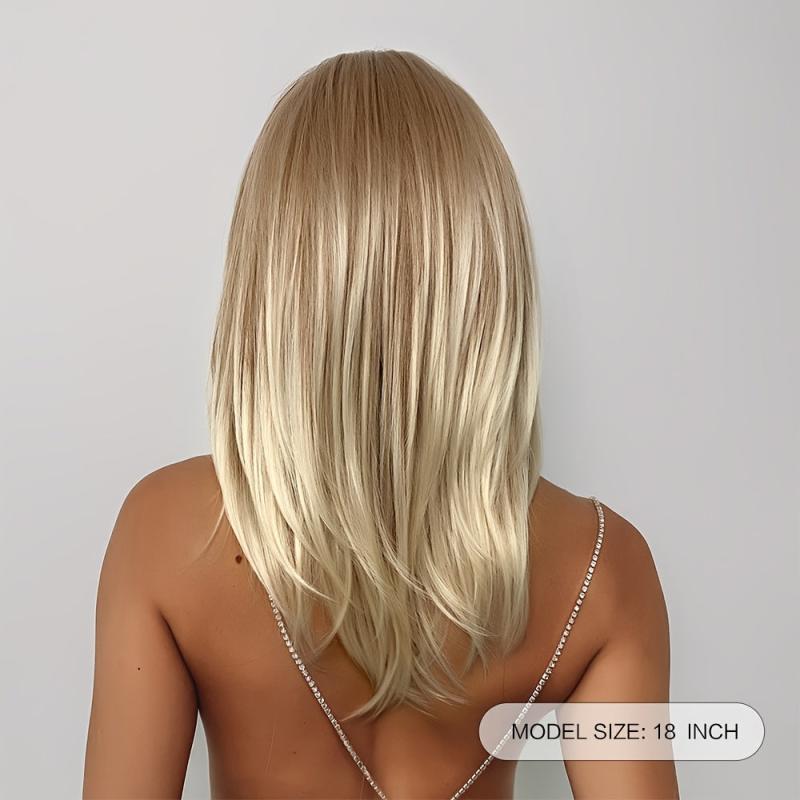 Synthetic Middle Long Natural Straight Wig