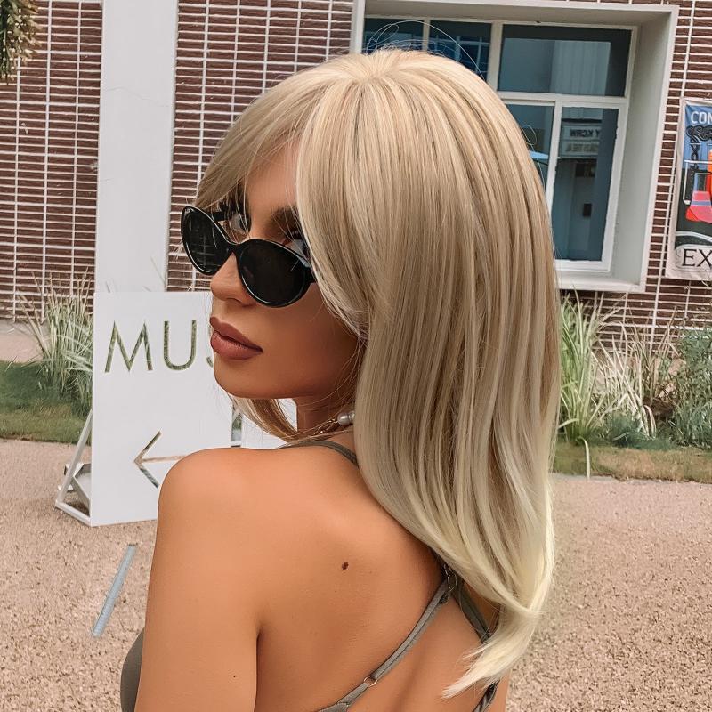 Synthetic Middle Long Natural Straight Wig