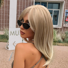 Synthetic Middle Long Natural Straight Wig