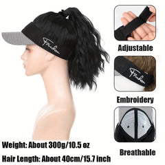 Curly Wavy Ponytail Hat Wigs 40 64 Cm Women Daily Party Use