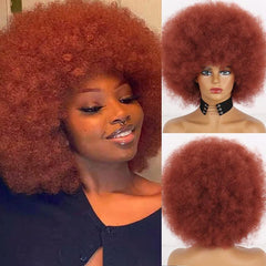 32cm Short Afro Wig for Women Fluffy Kinky Curly Synthetic Natural Afro Wig