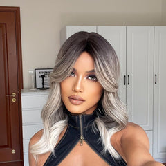 55 88 Cm Long Brown Straight Hair Wigs For Women Synthetic Hair Replacement Wigs