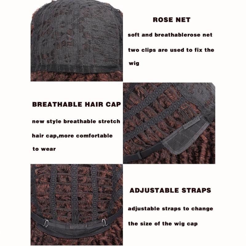 Ombre Deadlock Wig Twist Wigs For Women Afro Curly Dreads Wig