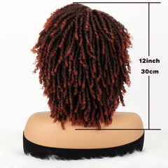 Ombre Deadlock Wig Twist Wigs For Women Afro Curly Dreads Wig