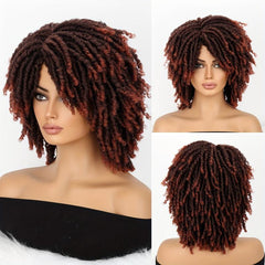 Ombre Deadlock Wig Twist Wigs For Women Afro Curly Dreads Wig