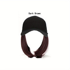 Short Straight Bob Cut Wig Highlight Synthetic Wig