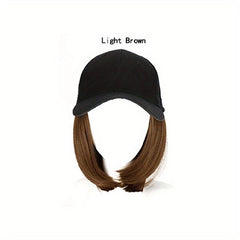 Short Straight Bob Cut Wig Highlight Synthetic Wig