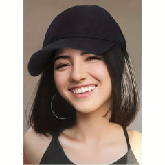 Short Straight Bob Cut Wig Highlight Synthetic Wig