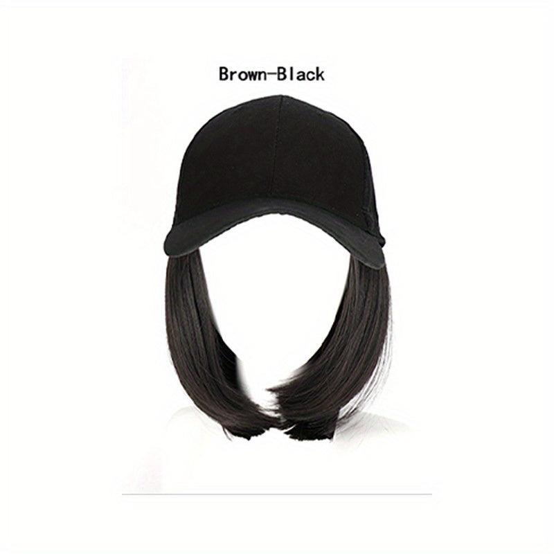 Short Straight Bob Cut Wig Highlight Synthetic Wig