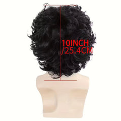 25 4 Cm Colorful Short Curly Hair Wigs For Men Cosplay Synthetic Fiber Wigs