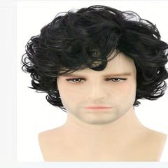 25 4 Cm Colorful Short Curly Hair Wigs For Men Cosplay Synthetic Fiber Wigs