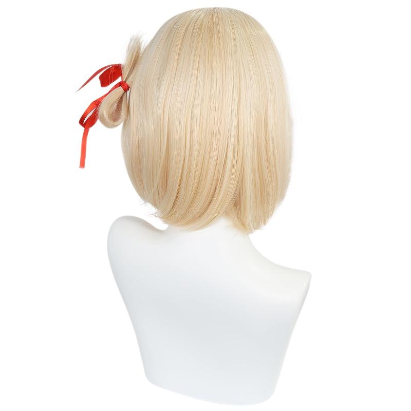 Blonde Wig With Bangs for Girls Anime Cosplay Halloween Costume