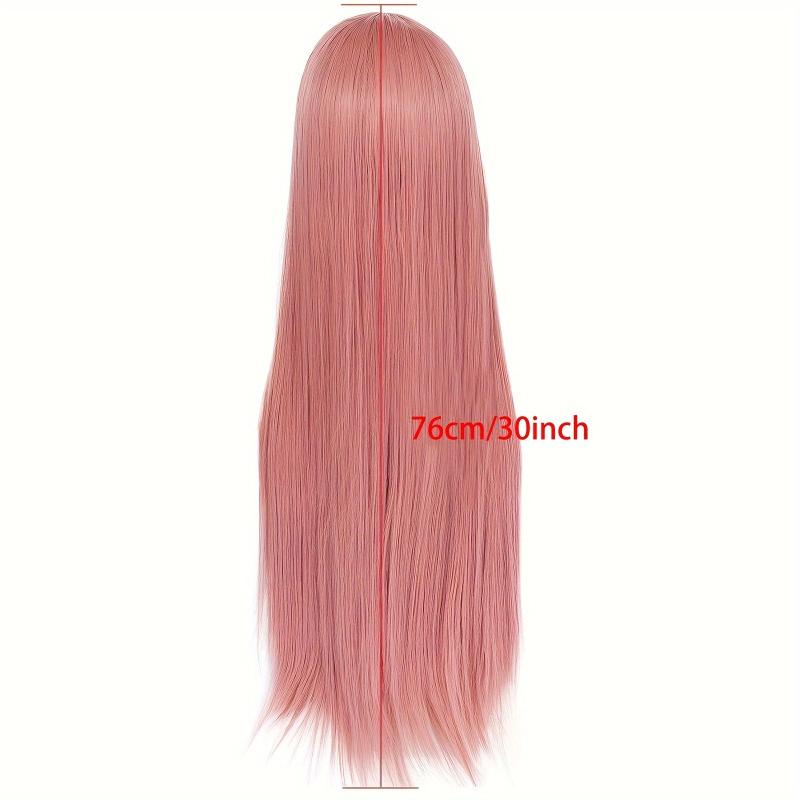 Long Pink Straight Synthetic Cosplay Wig For Halloween