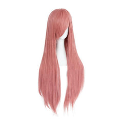 Long Pink Straight Synthetic Cosplay Wig For Halloween