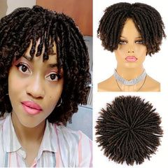 24 cm Dreadlock Hair Topper Clip In Synthetic Faux Locs Braided Hair Half Wigs