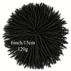 24 cm Dreadlock Hair Topper Clip In Synthetic Faux Locs Braided Hair Half Wigs