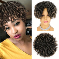 24 cm Dreadlock Hair Topper Clip In Synthetic Faux Locs Braided Hair Half Wigs